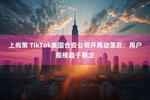 上尚策 TikTok美国合资公司开局动荡后，用户规模趋于稳定